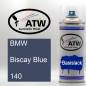 Preview: BMW, Biscay Blue, 140: 400ml Sprühdose, von ATW Autoteile West.